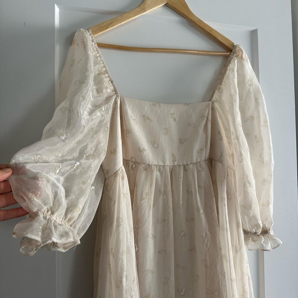 Worth Collective Mona Maxi Dress with Smocking in Butter Floral Size Medium - Picture 12 of 16